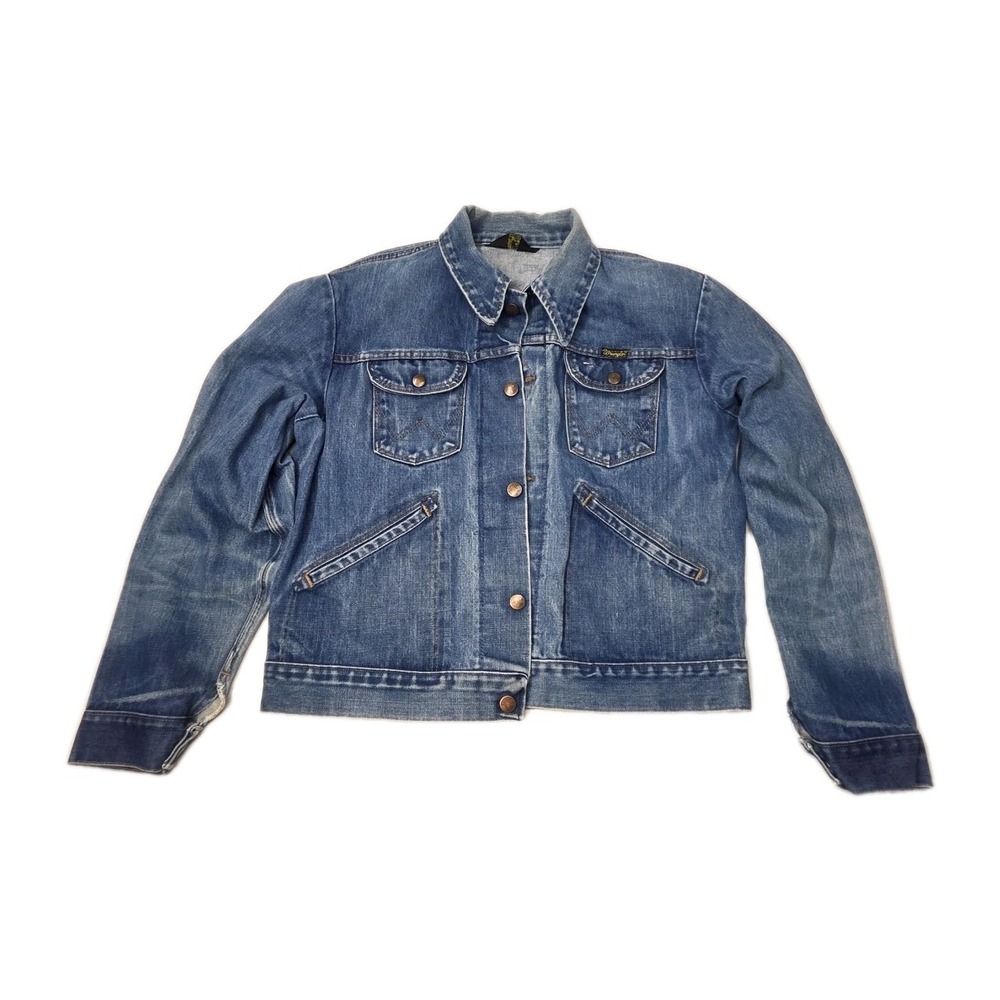 Vintage Wrangler Blue Jean Denim Womens Jacket Beautiful Fade/Wash